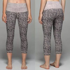Lululemon Wunder Under Crop Leopard Leggings